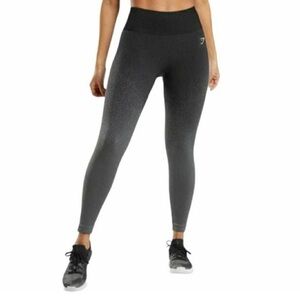 Gymshark Adapt Seamless Ombre Black & Gray 7/8 Leggings Small